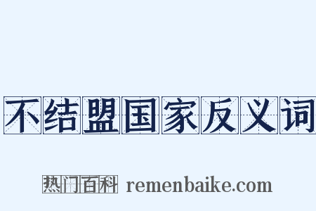 不结盟国家反义词是什么意思的图片